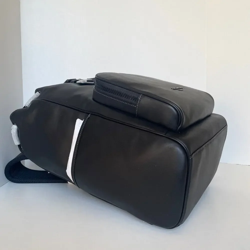 Coach Racer Backpack CU112 Large Black Calf Leather Laptop Bag